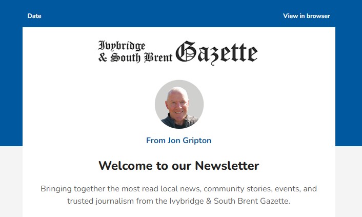 Ivybridge & South Brent Gazette newsletter sample