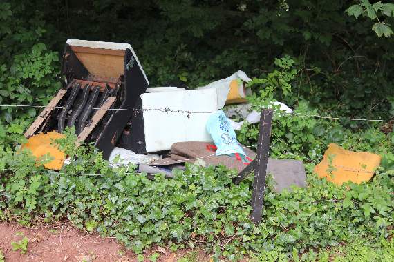 An example of illegal fly-tipping.