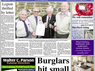 Tomorrow's Ivybridge & South Brent front page