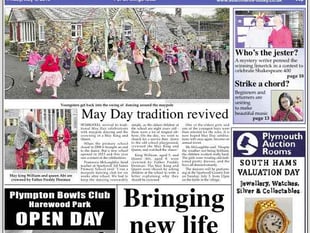 Tomorrow's Ivybridge & South Brent front page