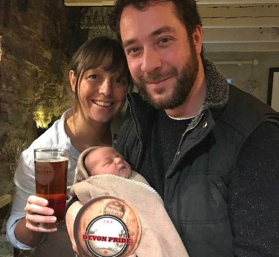 Baby Lola born by the River Erme