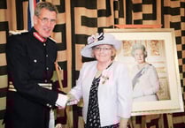 Marilyn Sharp finally receives her British Empire Medal for services to Cornwood from Lord Lieutenant of Devon