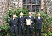 Kingston's volunteer firefighters recognised by High Sheriff of Devon