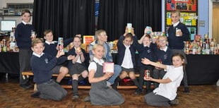 School's harvest bounty given to local food bank