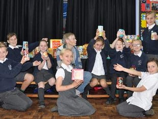 School's harvest bounty given to local food bank