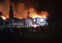 A huge fire has broken out in Stokenham