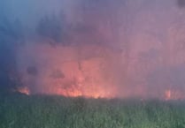 Fire crews continue to battle large gorse blaze on coast