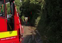 Four fire crews battle a fierce South Hams farm blaze
