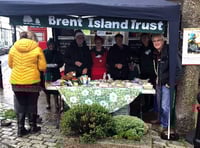 Christmas stall is a success despite rain