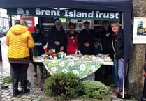 Christmas stall is a success despite rain