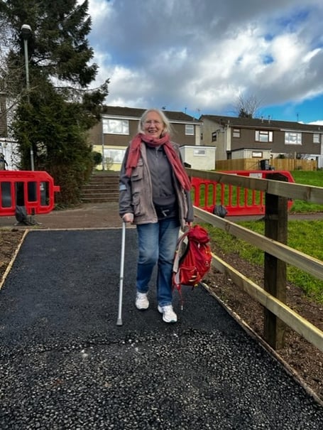 Resident Pat Berryman at the revamped Chicken Run