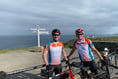 Duo cycle to raise funds for two charities