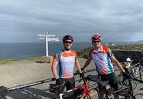 Duo cycle to raise funds for two charities
