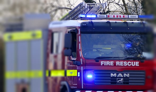 Combine harvester blaze at Ugborough