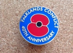 The front of the RBL Falklands badge.