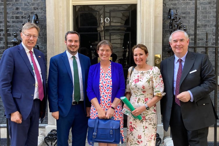 Devon MPs outside Number 10