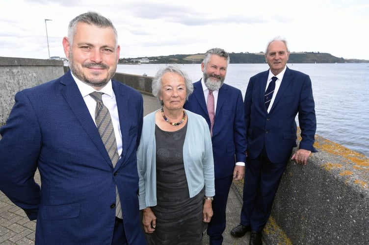 Featured image (from left to right): Councillor Richard Bingley Leader of Plymouth City Council, Councillor Judy Pearce Leader of South Hams District Council, Plymouth and South Devon Freeport interim CEO Richard May and Councillor John Hart Leader of Devon County Council.
