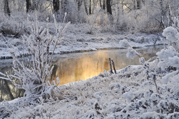 snowy river scene
