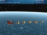 We are go for launch - reindeer and sleigh ready for flight 