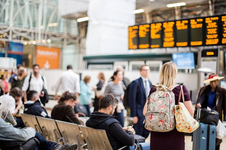 electronic departures board at London Paddington