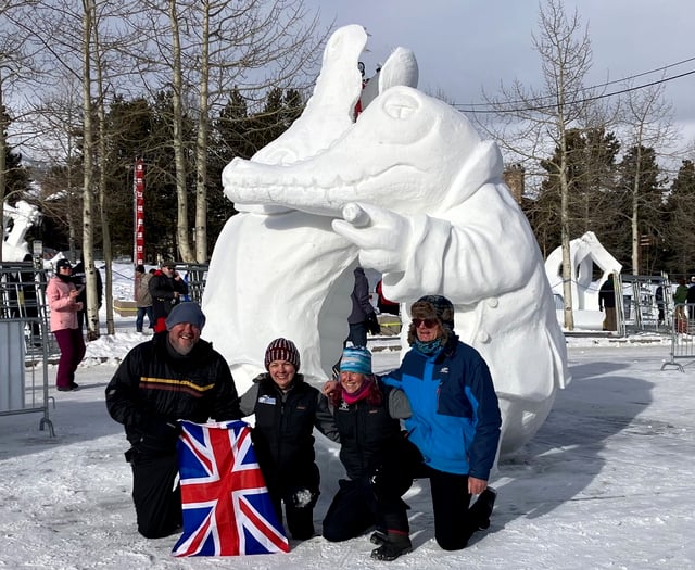 South Hams snow sculptor returns from US