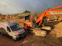 Vandals sabotage gear at a construction site, causing huge losses