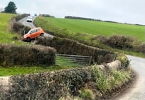 Car crashes into farmer’s field