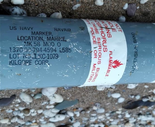 Flare detonated by bomb squad on South Hams beach