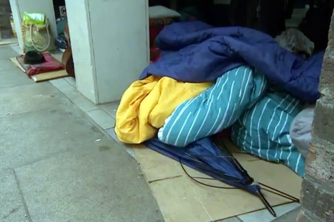 Rough sleeper / homeless. Credit: BBC Spotlight