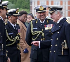 King at Dartmouth Naval Ceremony