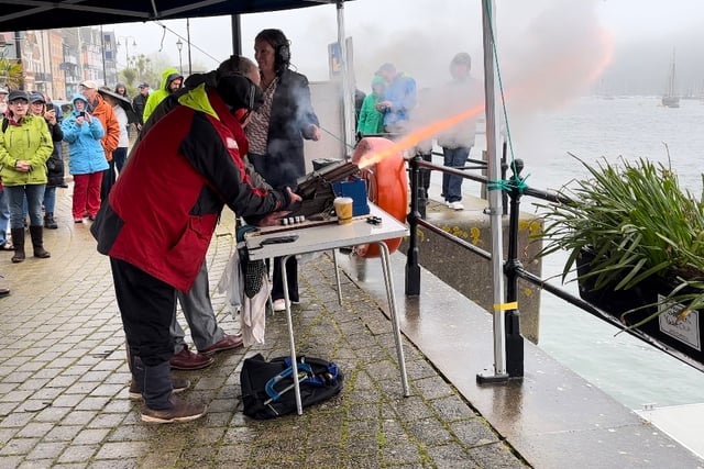 Dartmouth fires a 21 Gun Salute for the King's Coronation