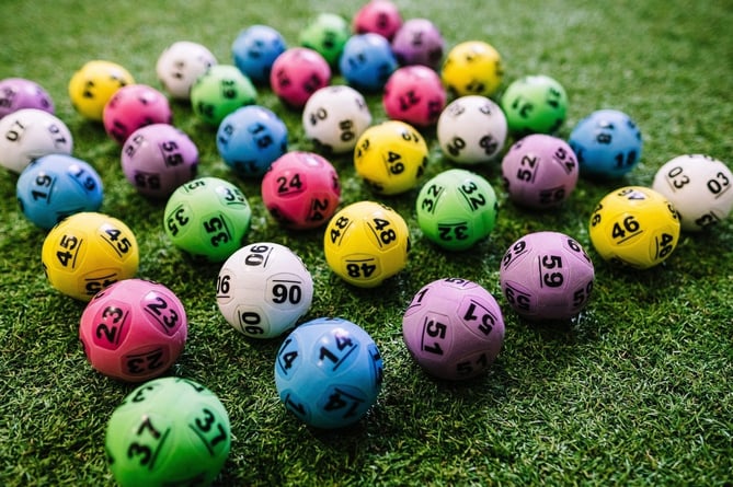 Some of the balls used for National Lottery draws.