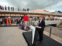 Government minister officially opens Dawlish sea wall