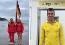 RNLI lifeguards rescue surfer