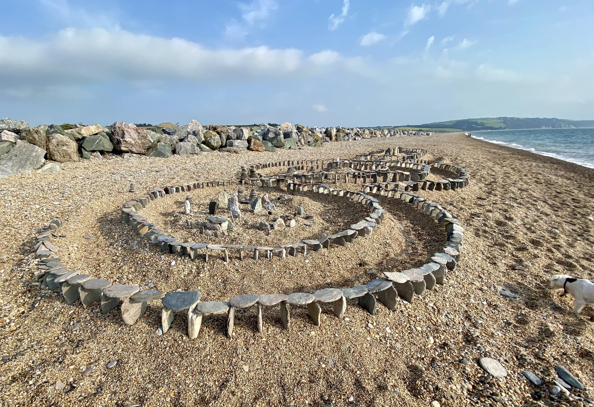 Mysterious beach sculpture