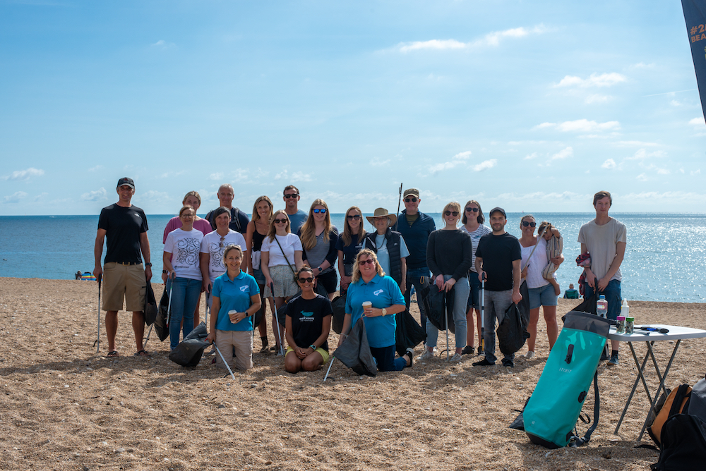 Beach clean prompts talks about pollution
