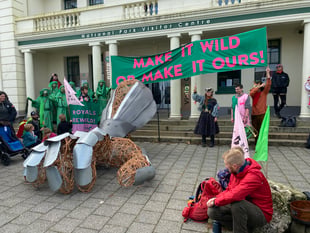 Princetown protest demands Prince William rewild Dartmoor