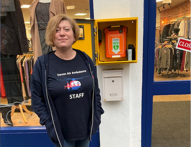 Ali Gibbett, Assistant Manager of the Devon Air Ambulance (DAA) Barnstaple charity shop.

