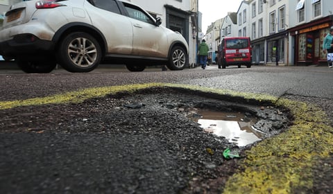Pothole numbers in Devon skyrocket after brutal winter