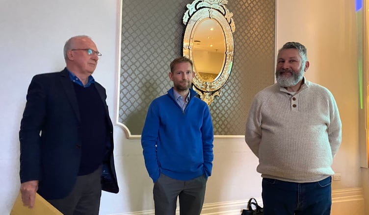 From left to right: John Birch, Chris Brook, from South Hams District Council, and Freeport CEO, Richard May