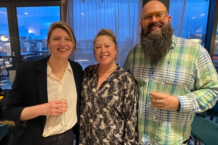 Some of those who attended a reception to launch the abseil event.  AQ 7780