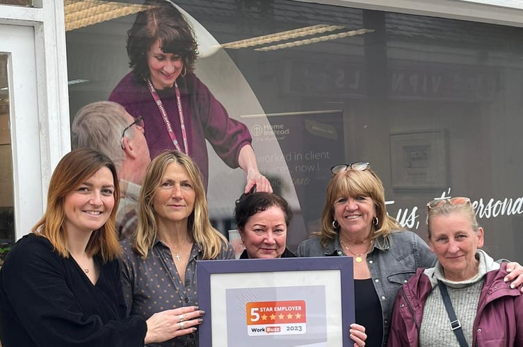 Home Instead Ivybridge with the 5 Star WorkBuzz award