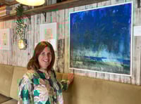Artist Serena displays her work at Sandridge Barton