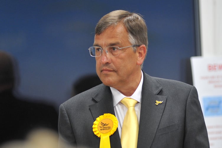 General Election. Newton Abbot count. Pensive Liberal Democrat candidate Martin Wrigley