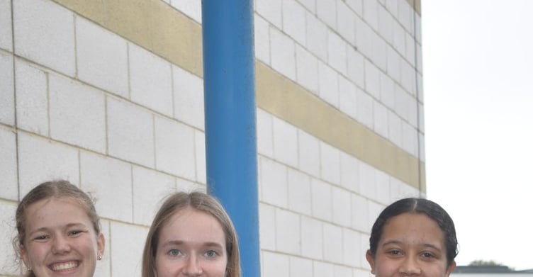 TGGS Bath contingent From left Polly, Bethany, Anna, Niamh and Leila