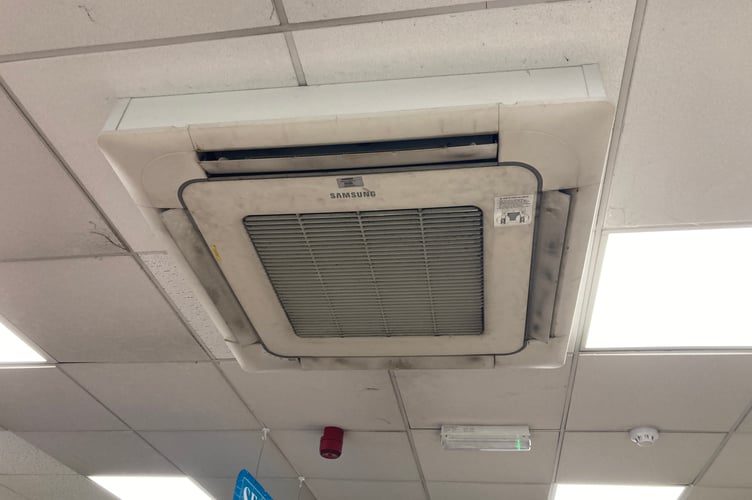 The broken air conditioning