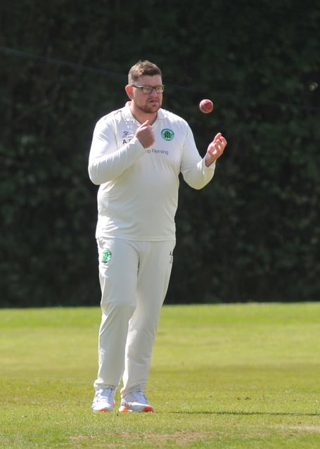 Devon Cricket League C Division West. Ashburton  versus Ivybridge. Ivybridge bowler Adam  Huxtable