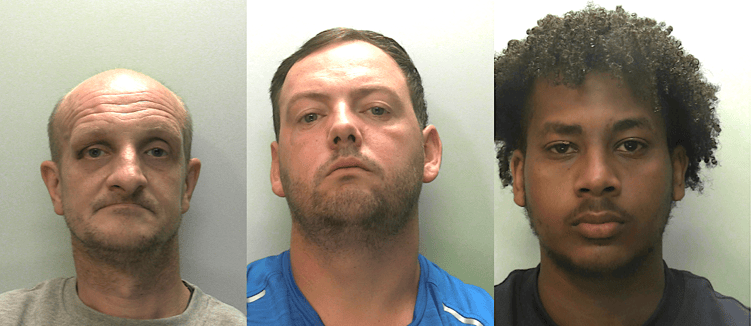 The convicted men are aged between 19 and 44