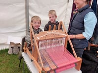 The Weaving Loft demonstrate to show goers