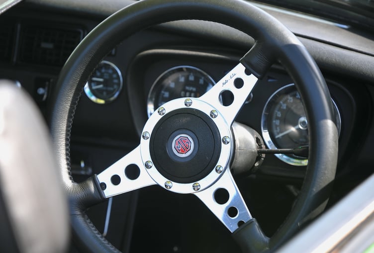Classic MG steering wheel